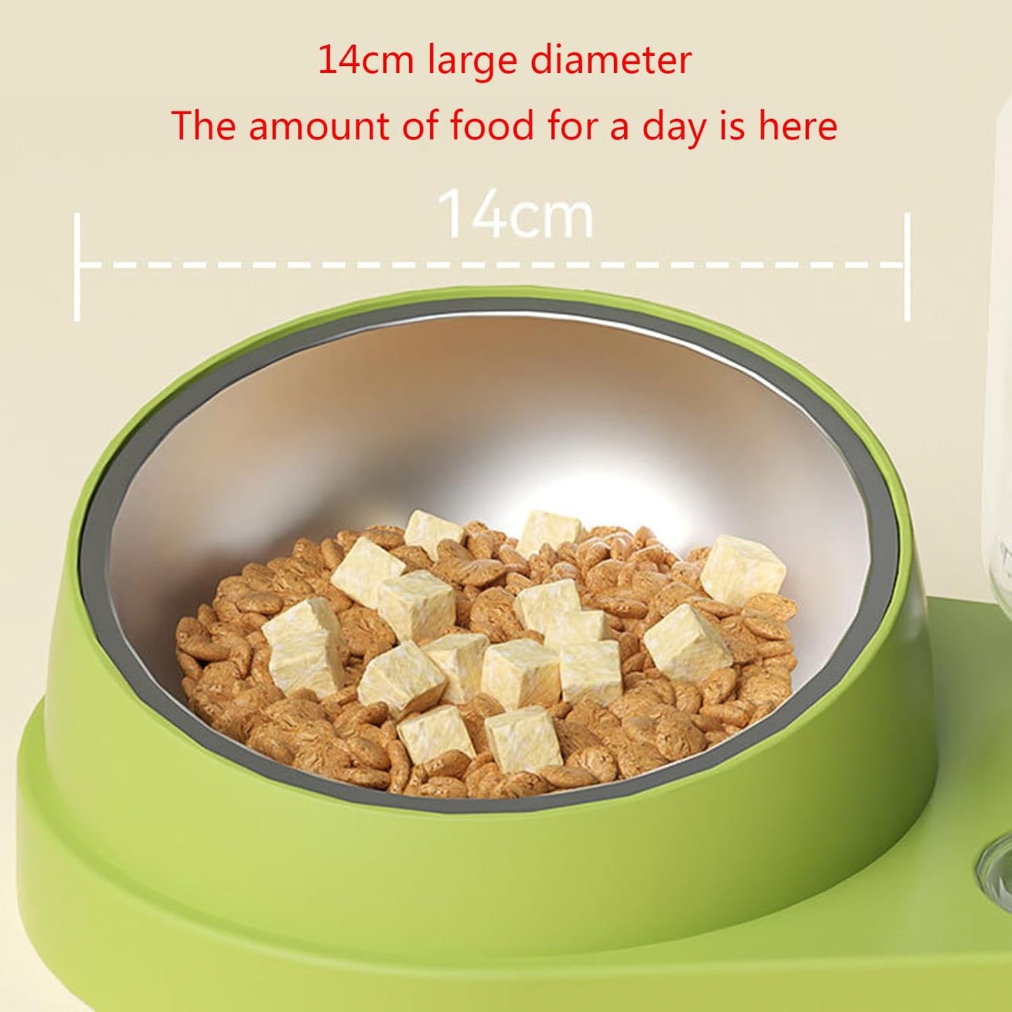 Dog Feeder Set Tilted Postures Cats Food Bowl Anti-Vomiting Raised Bowls with Water Dispenser Bottle Easy to