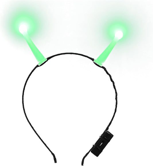 IMIKEYA Glowing Alien Headband Led Glow Alien Accessories Alien Headpiece Halloween Alien Accessories Light up Alien Headbands Antenna Plastic 's Apparel Make up