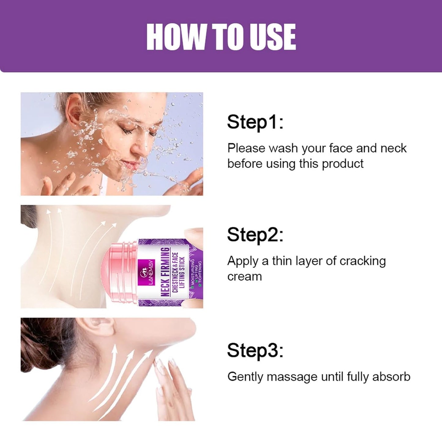Retinol Firming Tightening Cream Stick for Neck and Face, Retinol Cream for Anti Wrinkles, Retinols Stick with Collagen, Aloe Vera, Avocado & Rosemary, Anti-Aging Neck Cream & Face Moisturizer