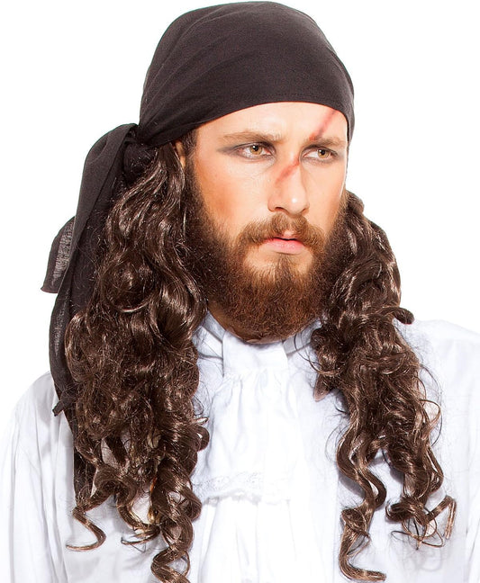 ThePirateDressing Pirate Medieval Renaissance Halloween Costume Linen Triangle Bandana