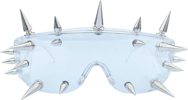 mincl/Punk Rocker Large Shield Spike Fashion Novelty Club Sunglasses