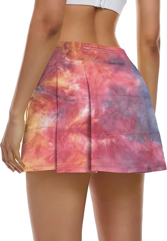 Ganado Tennis Skorts Skirts for Women with 4 Pockets Pleated Golf Skirt High Waisted Athletic Skort Workout Sports Skirt