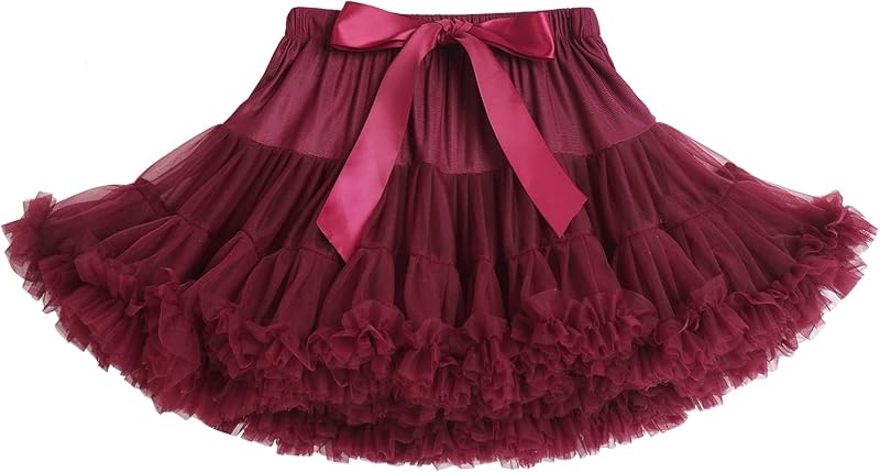 Petticoat Skirt for Girls Tutu Skirt Princess Fluffy Soft Tulle Ballet Birthday Party Pettiskirt Half Slips Dance Underskirt