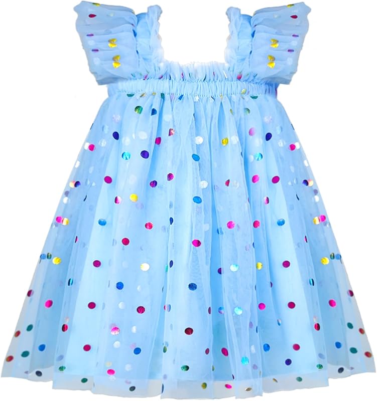 AGQT Baby Girls Tutu Dress Tulle Sundress Size 9M-5T