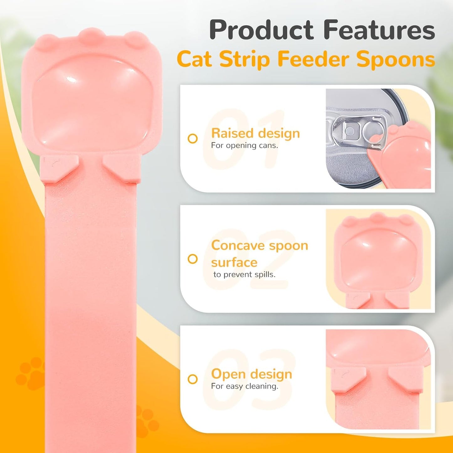 BAEJMJK 4pcs Cat Strip Feeder Sliding Pet Cat Treat Spoon Squeeze Lickable Treat Feeding Dispenser for Cats Liquid Snack and Wet Food