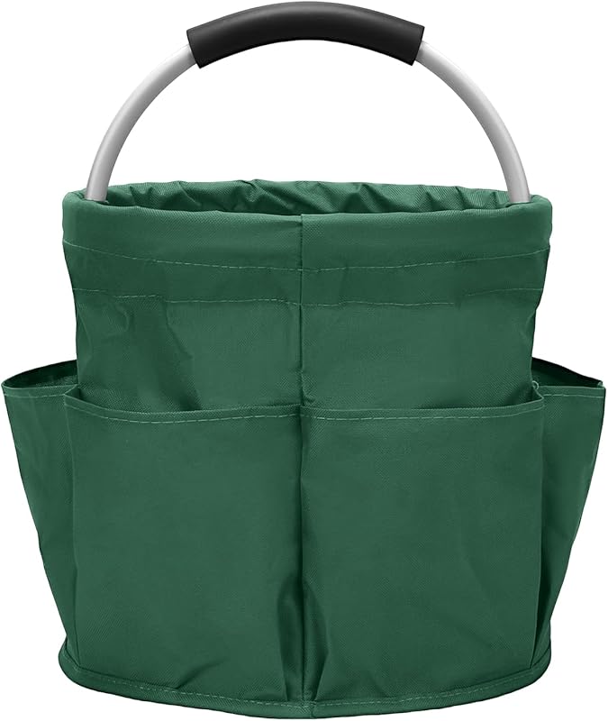 Multifunctional Folding Basket with Handles: Portable Picnic Baskets, Outdoor Beach Baskets, Garden Picking Baskets, Gift Baskets, Collapsible Bathroom Storage Baskets (Green)