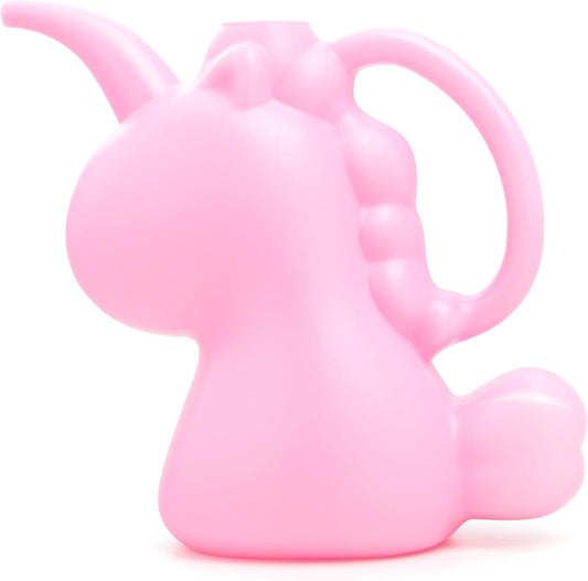 XXXFLOWER Unicorns Indoor Watering Can, 1 L Cute Animal Water Cans, Novelty Unicorns Shape Watering Pot for Office House Indoor Garden（Pink）