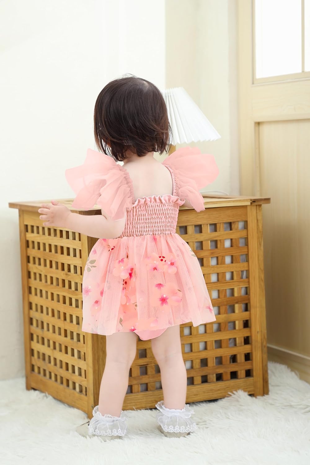 Baby Girl Clothes Infant Tulle Romper Ruffe Sleeveless Bodysuit Baby Girl Outfits Infant Girl Dress 0-18M