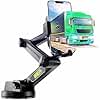 CEI&BPY 2Pcs Phone Holder Wall Mounted, Phone Stand with Self Adhesive. Phone Holder for RV Charging.Compatible with iPhone and Android (2Pack-White)