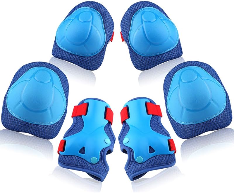Kids Protective Gear Set Knee Pads for Kids 3-14 Years Toddler Knee and Elbow Pads with Wrist Guards 3 in 1 for Skating Cycling Bike Rollerblading Scooter