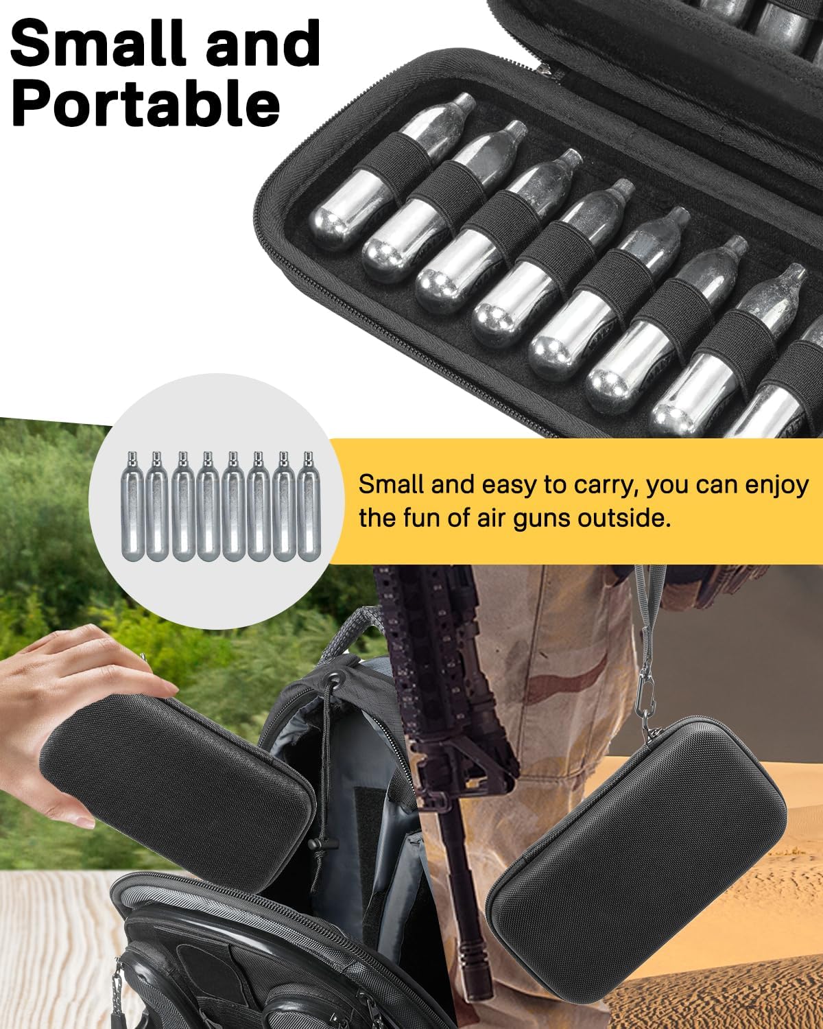 RAIACE CO2 Cartridges Storage Case Compatible with Crosman ... Umarexss ... Leland 12-Gram 8-Gram Powerlet Cartridges. (for Sale is case only, CO2 Cartridges are not Included.)