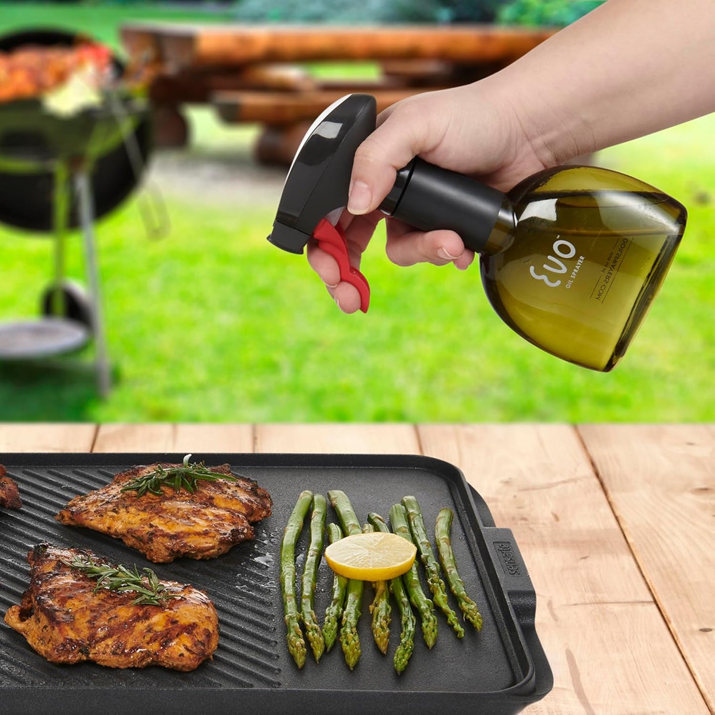 Evo Oil Sprayer Minis, Non-Aerosol for Olive, Cooking Oils, and Vinegars, 8-Ounce Capacity, 1 Each Yellow and Green