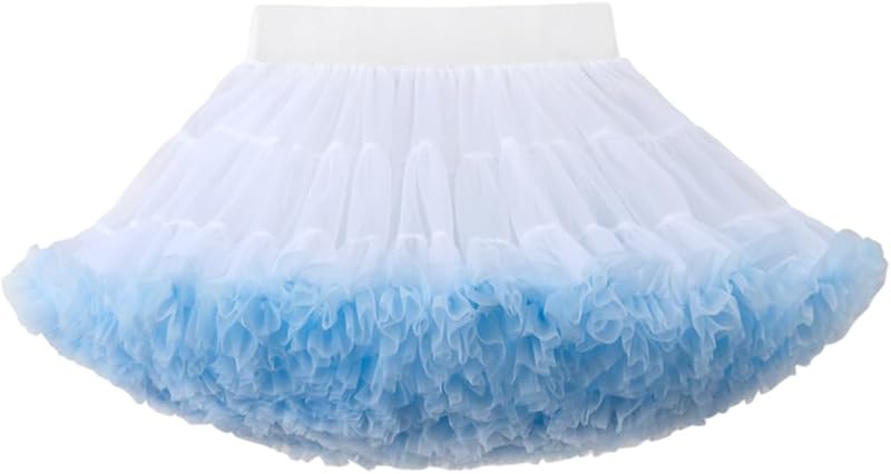 Petticoat Skirt for Girls Tutu Skirt Princess Fluffy Soft Tulle Ballet Birthday Party Pettiskirt Half Slips Dance Underskirt