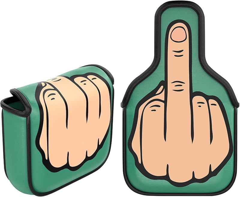 Middle Finger Golf Putter Head Covers - Premium Club Protector with Magnetic Closure | Essential & Funny Golf Accessories for Men