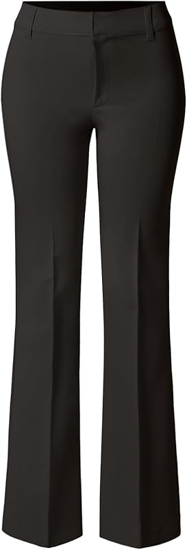 Design by Olivia Women's Relaxed Boot-Cut Office Pants Trousers Slacks