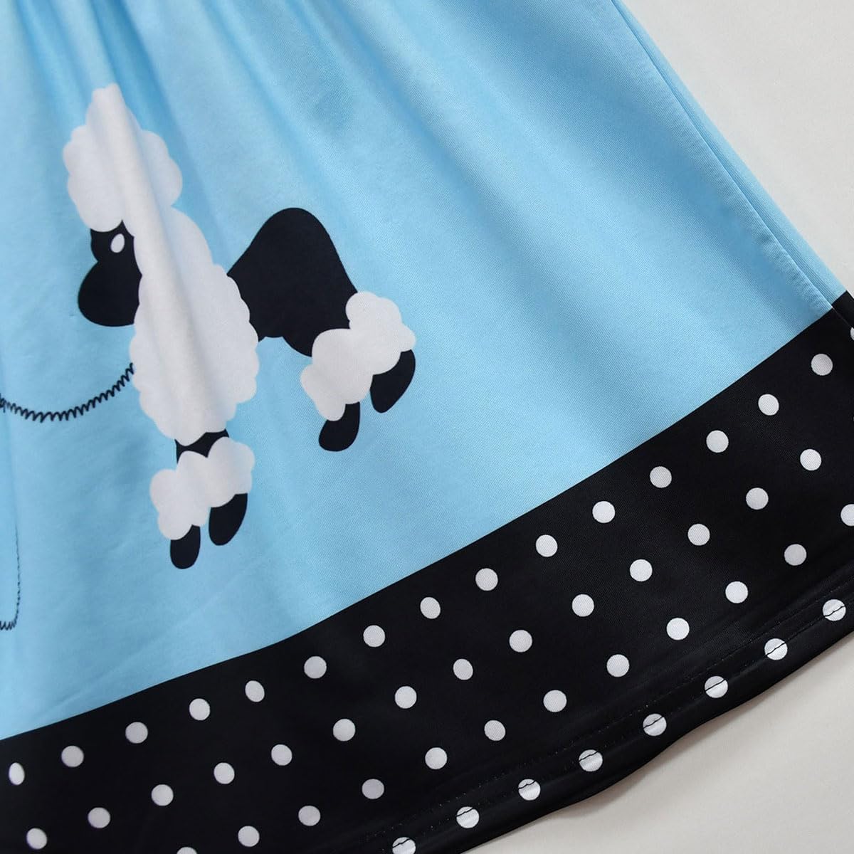 50s Costumes for Girls Kids Poodle Skirts with 4pcs Accessories, 9-12Y