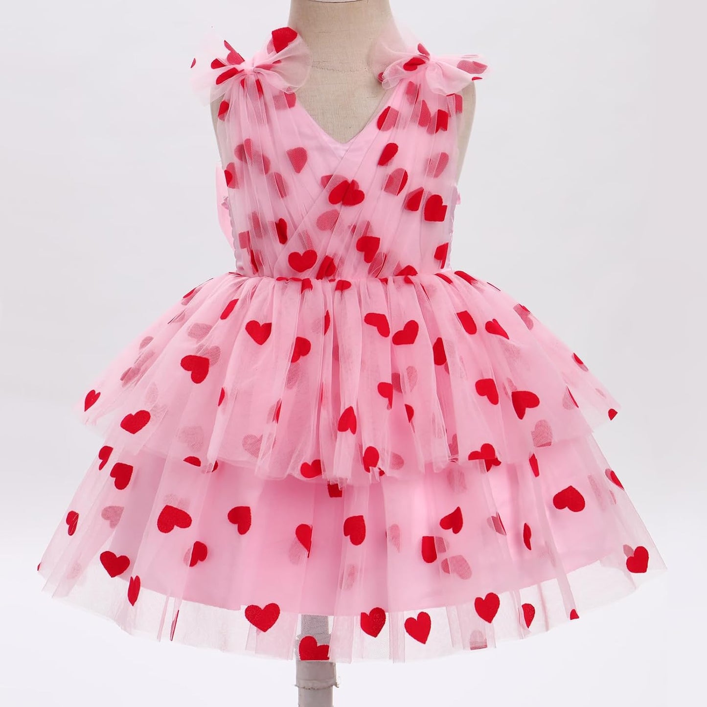 IMEKIS Toddler Girls Butterfly Birthday Dress Rainbow Tulle Formal Wedding Party Ruffle Tutu Dresses Photo Shoot