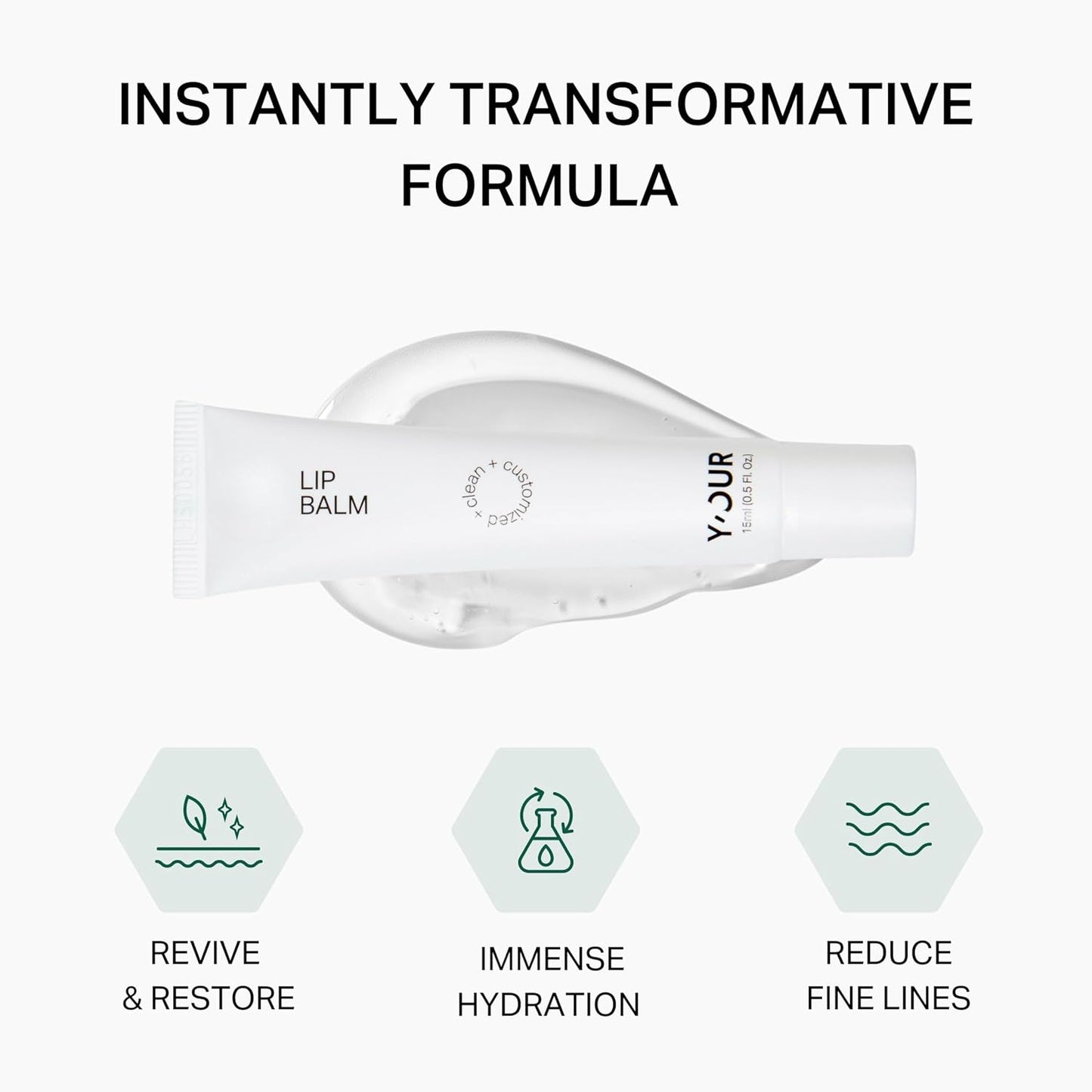 Y’OUR Intensive Lip Balm: Lightweight & Comforting with Natural Shea Butter & Rosehip Oil; Extreme Moisturizer for Dry Lips. Paraben & Silicon-Free. Made in USA. 15ml (0.5 oz.)