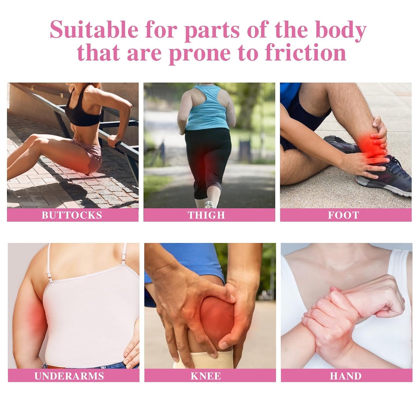 Anti Chafing Stick-For Her Anti Chafe Balm Cream Anti Chafing Friction Defense Balm for Thighs, Chest, Arms, Feet, Elbows and Areas Where Skin Hubs,Travel Size Use Before or After Sport Exercise