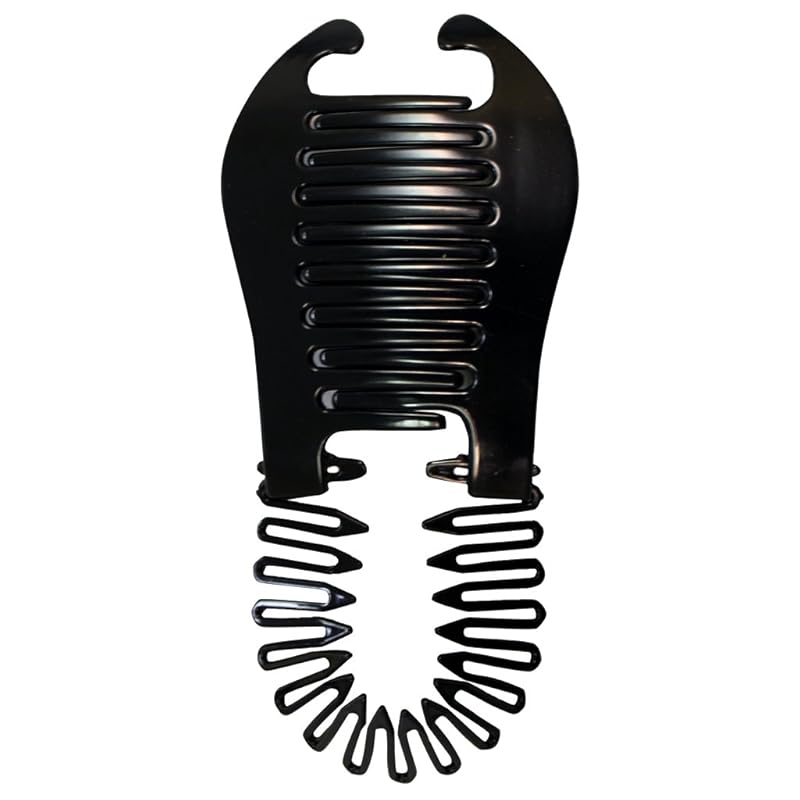 Mia e-Pony "Elongated" Ponytail Holder Hair Styling Tool, Modern Banana Clip Opens at Top for a Chic Hollywood Hairstyle for Women, Teens, Girls - Tortoise Brown