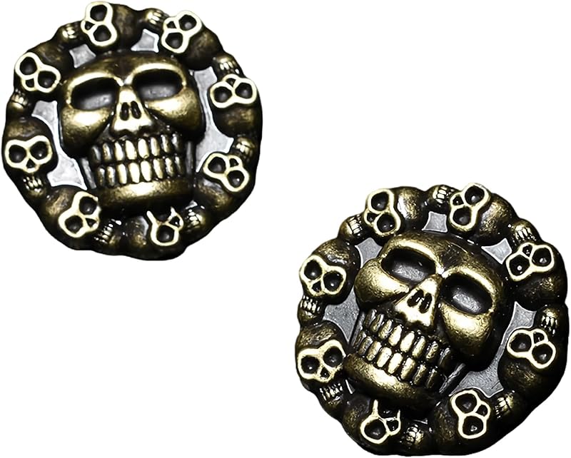 Shoe lace Charms Shoelace Buckle, Fashion Metal Skull Shoelaces Charms Decorations for Sneakers Boots Casual Shoes Accessory