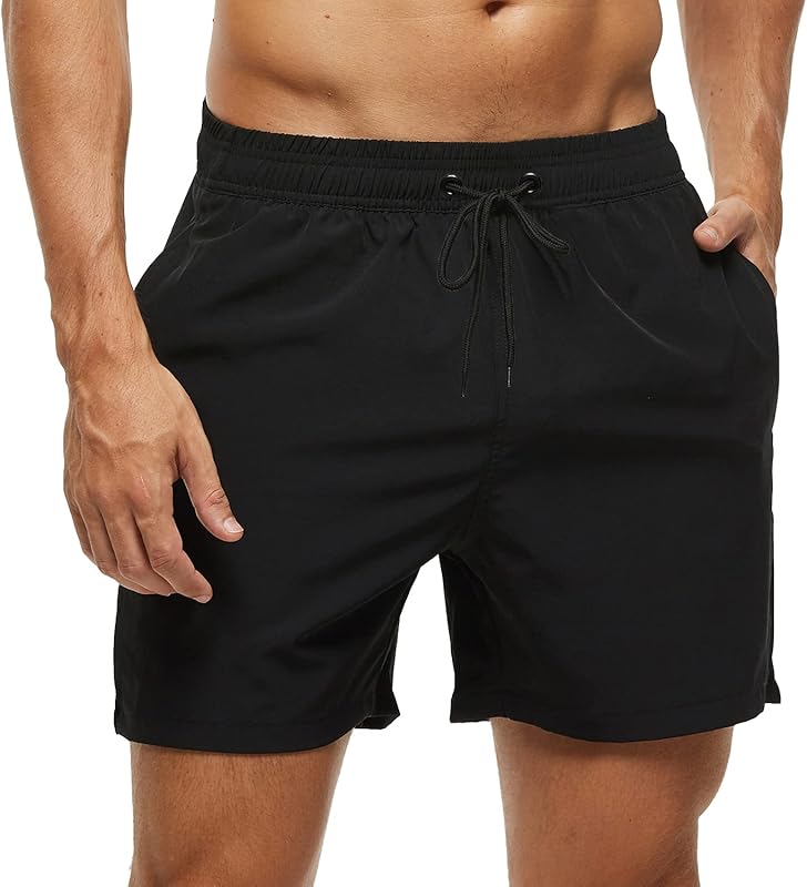 SILKWORLD Men's Swim Trunks Quick Dry Beach Shorts with Pockets