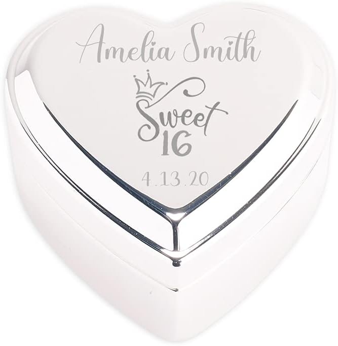 Cherished Moments Silver Toned Heart Shaped Jewelry Keepsake Box for Jewelry, Trinkets or Special Treasures
