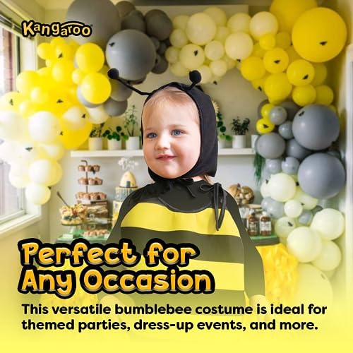 Kangaroo Bumble Bee Costume for Adults & Kids, Halloween Honey Bee Costume for Women