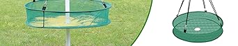 20'' Bird Seed Catcher Tray for Pole Mounted Bird Feeder, Birdseed Hoop with Holes Fits 1'' Pole for Birds Feeders Outdoors, Backyard, Garden (1)