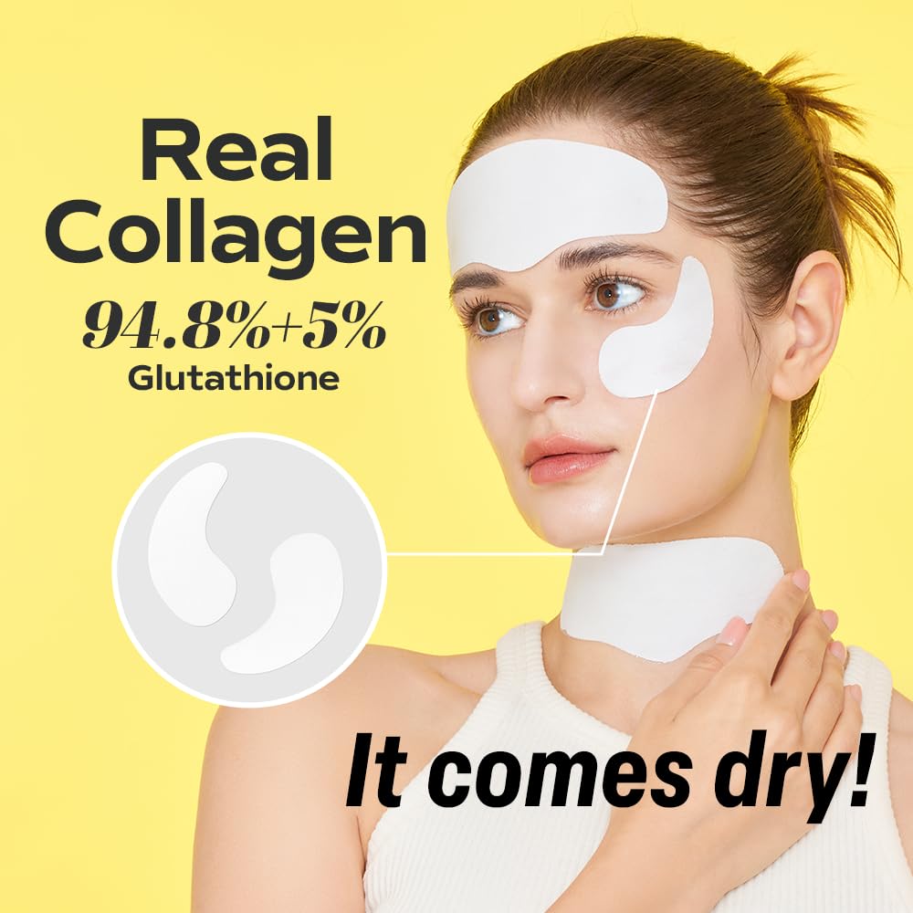 SUNGBOON EDITOR Deep Collagen Melting Patch | Real Collagen, Glutathione, Glass Skin, Skin Firming for Deep Wrinkle, Spot Correcting, Collagen Patches, Under Eye Mask, Korean Skin Care, 1.13 ounces