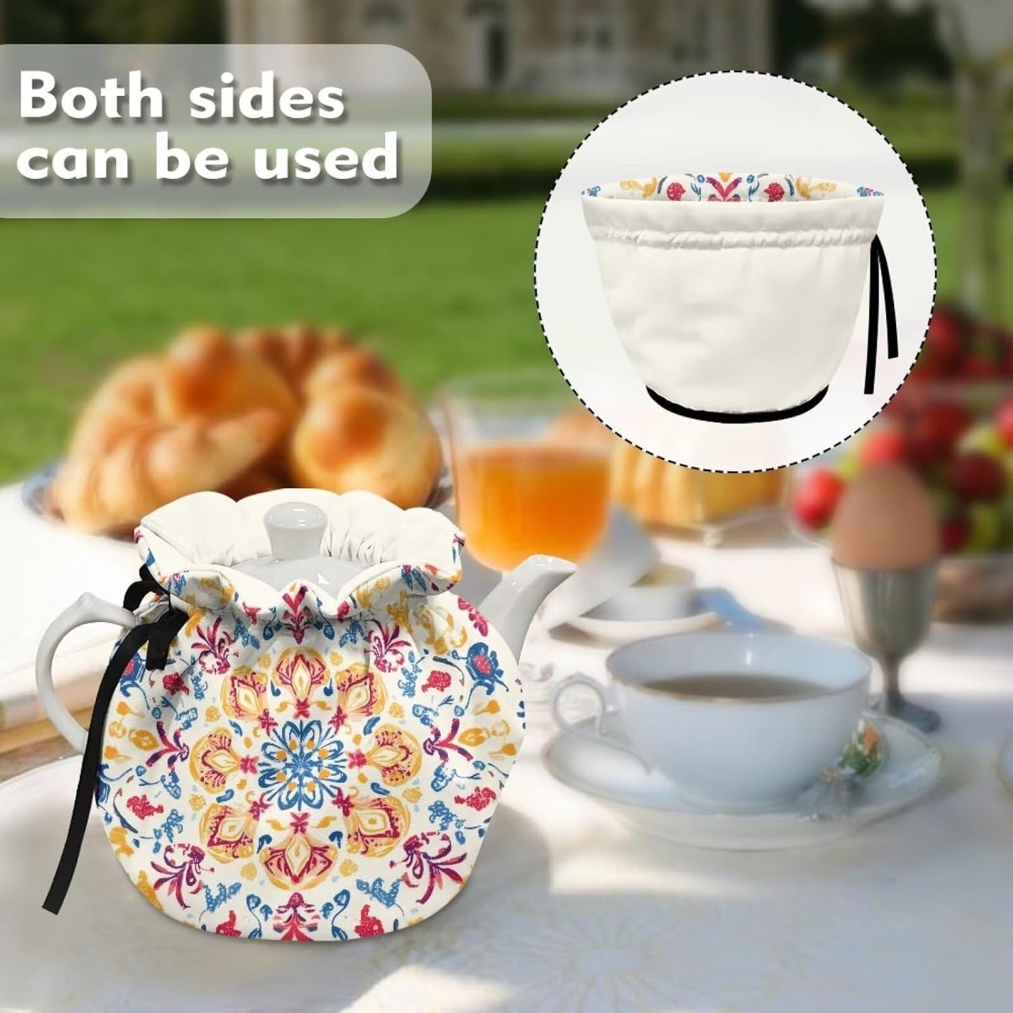 Teapot Thermal Cover Bohemian Mandala Print Tea Cozy for Tea Pot Insulated Suitable for Protecting Kettle Coffee Pot Breakfast Insulated Kitchen Coffee Table Decorative Accessories