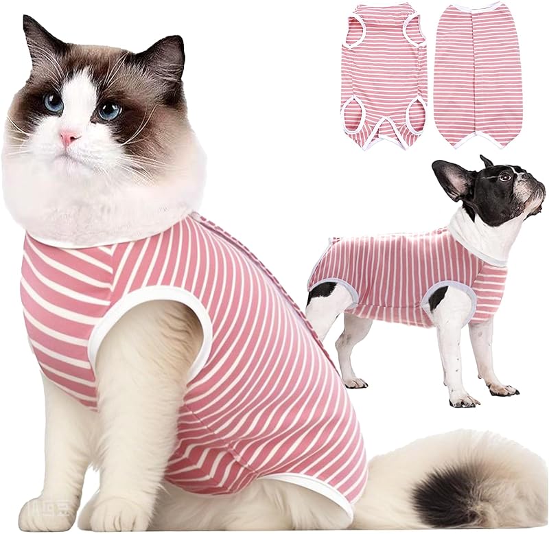 Cat Recovery Suit for Male and Female Surgical Post Surgery Soft Surgery Recovery Suit Onesie for Cats,E-Collar Alternative Anti-Licking Outfit Pet Surgical Recovery Pajama Suits