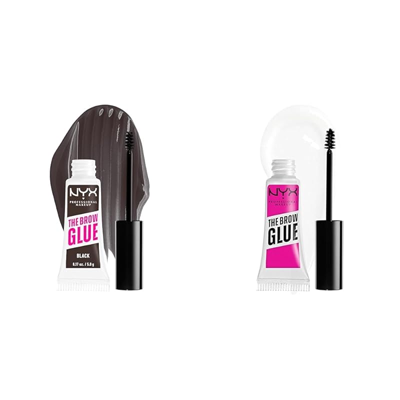NYX PROFESSIONAL MAKEUP The Brow Glue, Extreme Hold Tinted Eyebrow Gel - Dark Brown