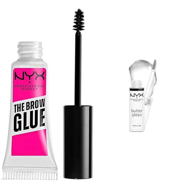 NYX PROFESSIONAL MAKEUP The Brow Glue, Extreme Hold Tinted Eyebrow Gel - Dark Brown
