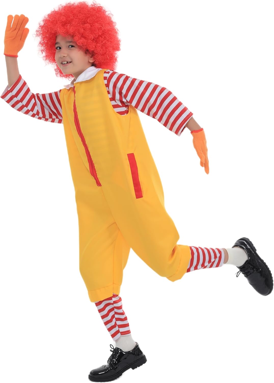 4-PCS Clown Christmas Costume Kids Circus Clown Costume Carnival Boys and Girls Halloween Cosplay