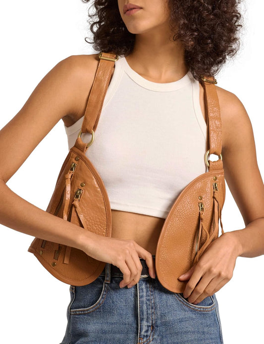 Harness for Women Genuine Leather with Pocket Steampunk Vest