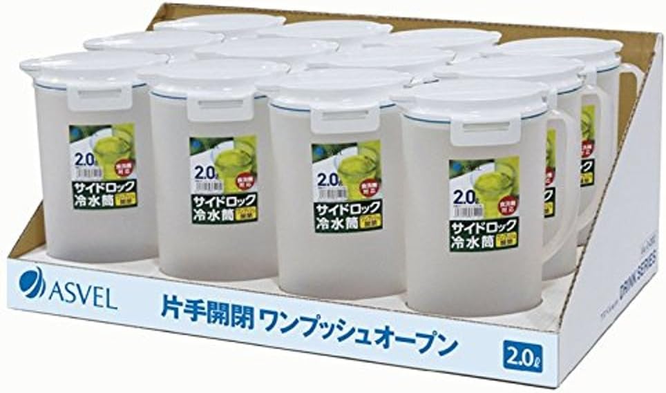 Asvel D-202 Water Pitcher, Drink Bio, White 8231