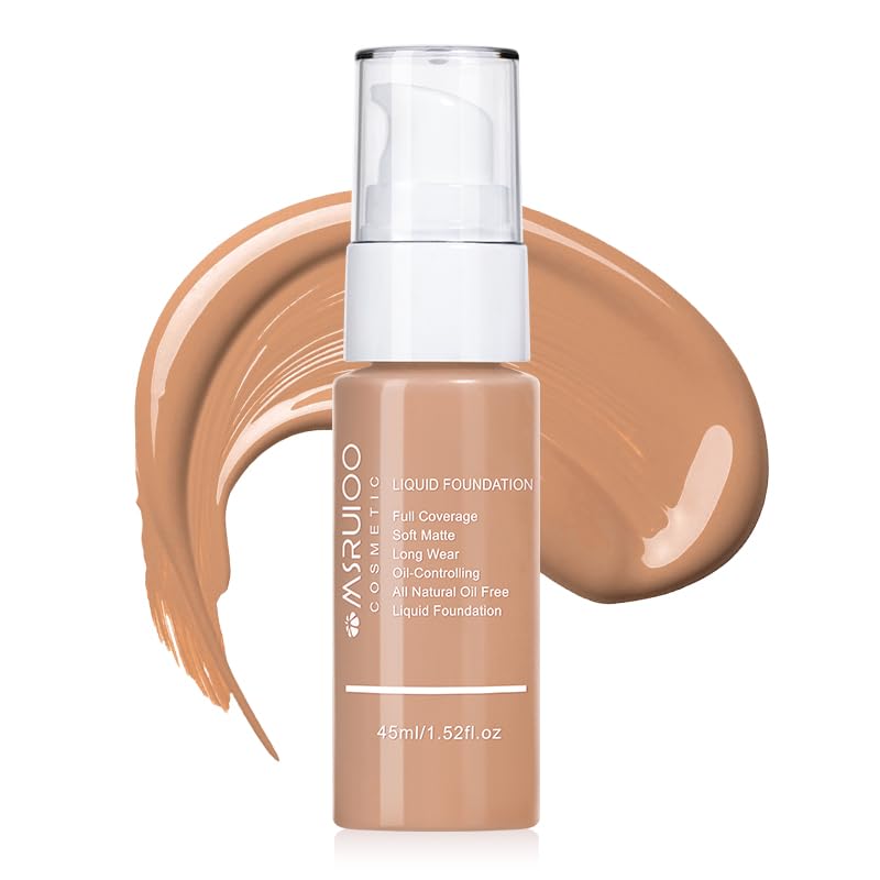Liquid Foundation, Matte Finish, Weightless Full Coverage, Oil-Free, Non-Comedogenic, 1.52 fl oz (M006, 1pc)