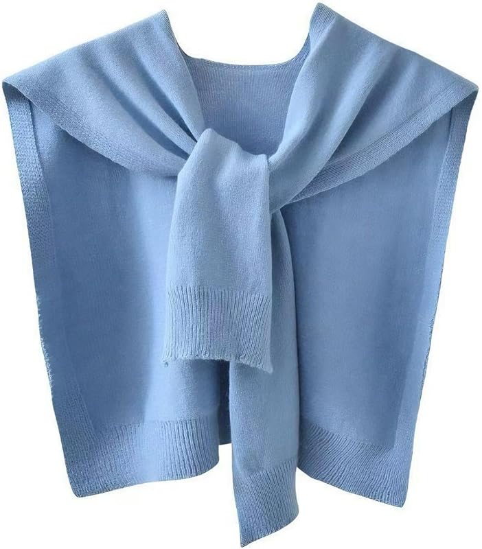 Sweater Shawl Wraps for Women Sweater Knitted Knotted Shawls Travel Casual Scarf Cape Shoulder Tops Fashion Wrap
