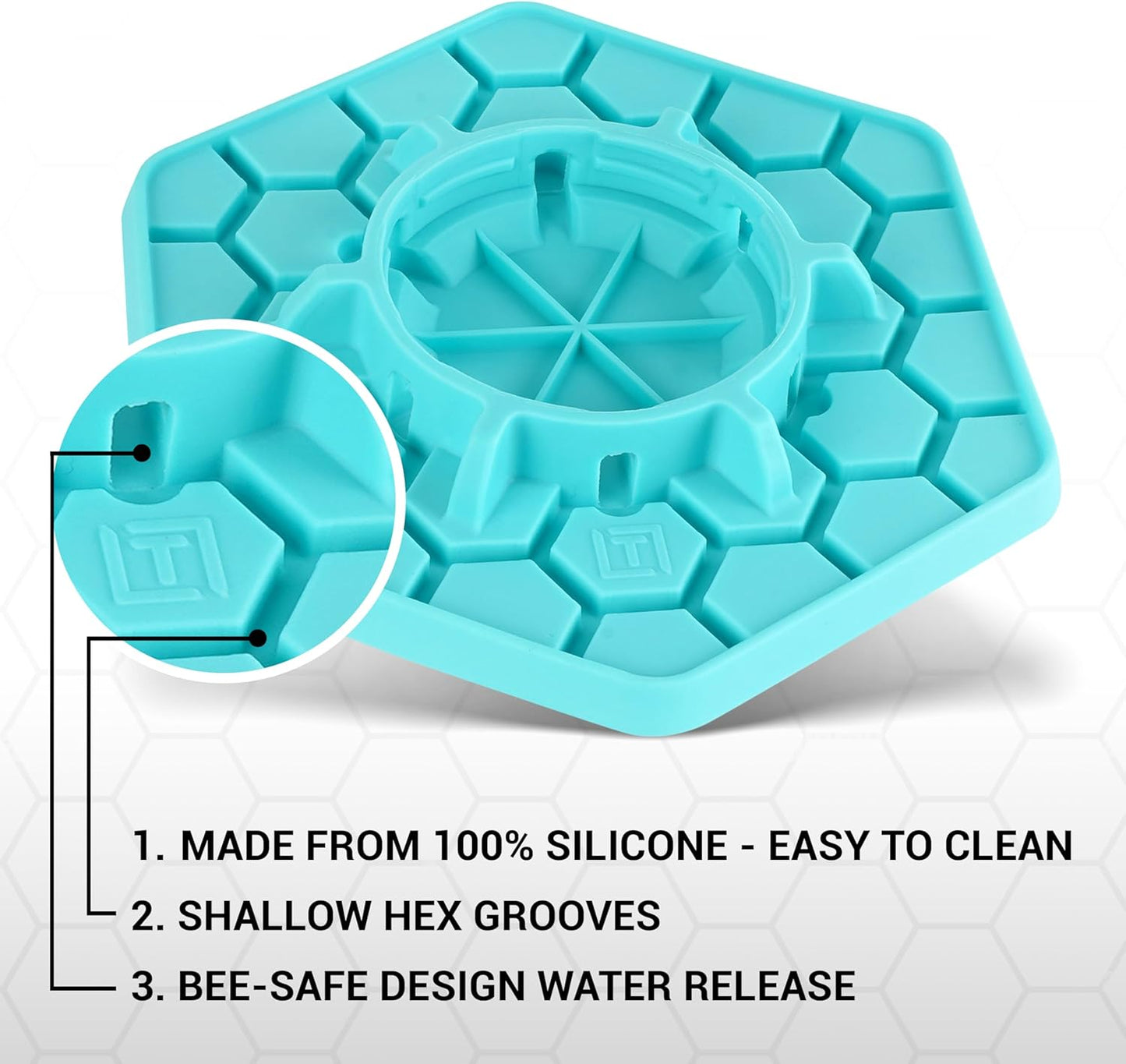 Bee Feeder for Mason Jar Made of Silicone - Bee Watering Station for Garden Compatible with Regular Mouth Mason Jars (2 Pack)