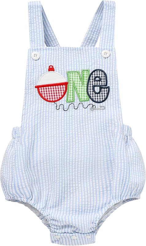 Baby Boys Girls 1st Birthday Romper Baby First Birthday Outfit Boy Solid Color Jumpsuit Cake Smash Outfit