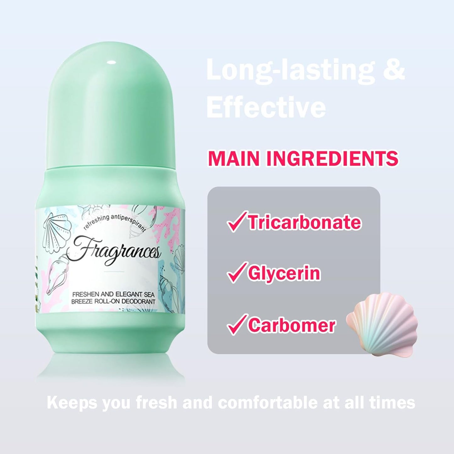 3PCS Deodorant Antiperspirant for Men and Women,High Degree,Strength Sweat Block and Odor Control,Refreshing Body Deodorant Antiperspirant