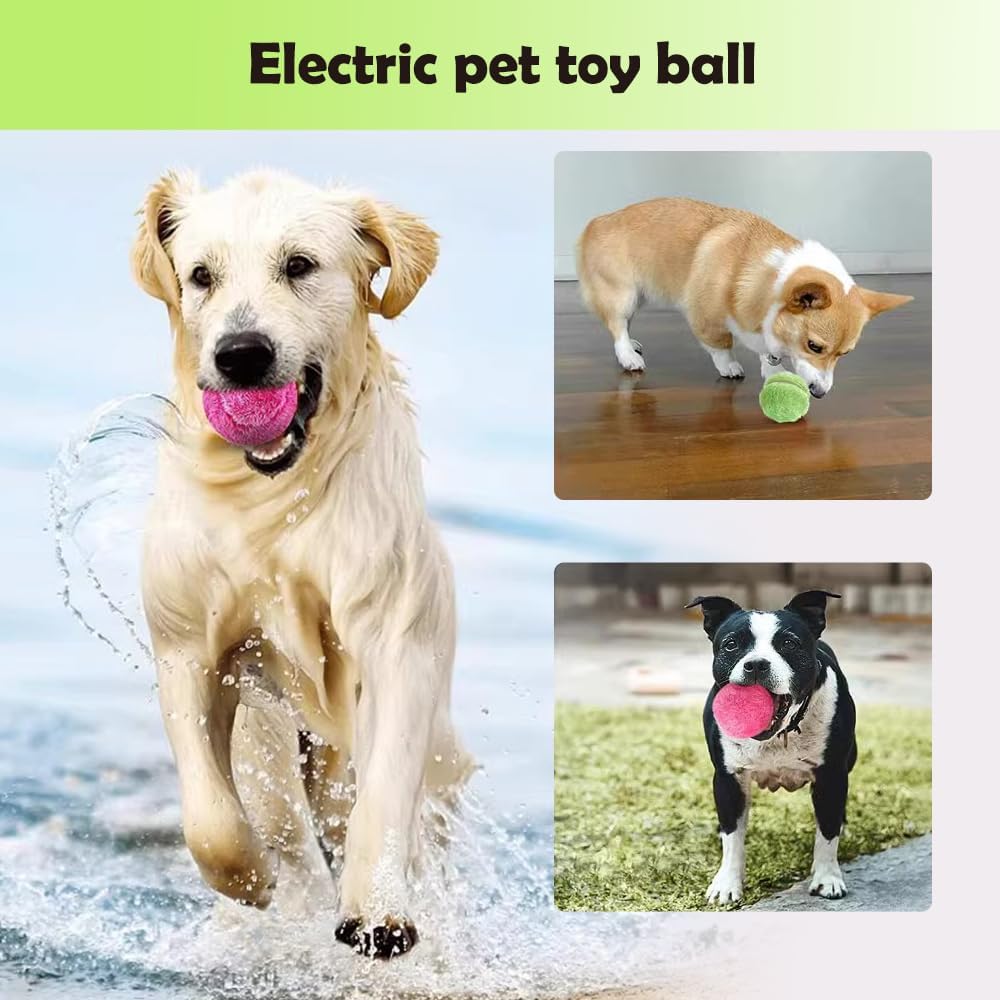Active Rolling Ball Plush Dog Toy, 2025 New Self Moving Balls for Dogs, Interactive Dog Toys Pet Active Balls for Puppy (1 Black Ball + 4 Plush Covers)