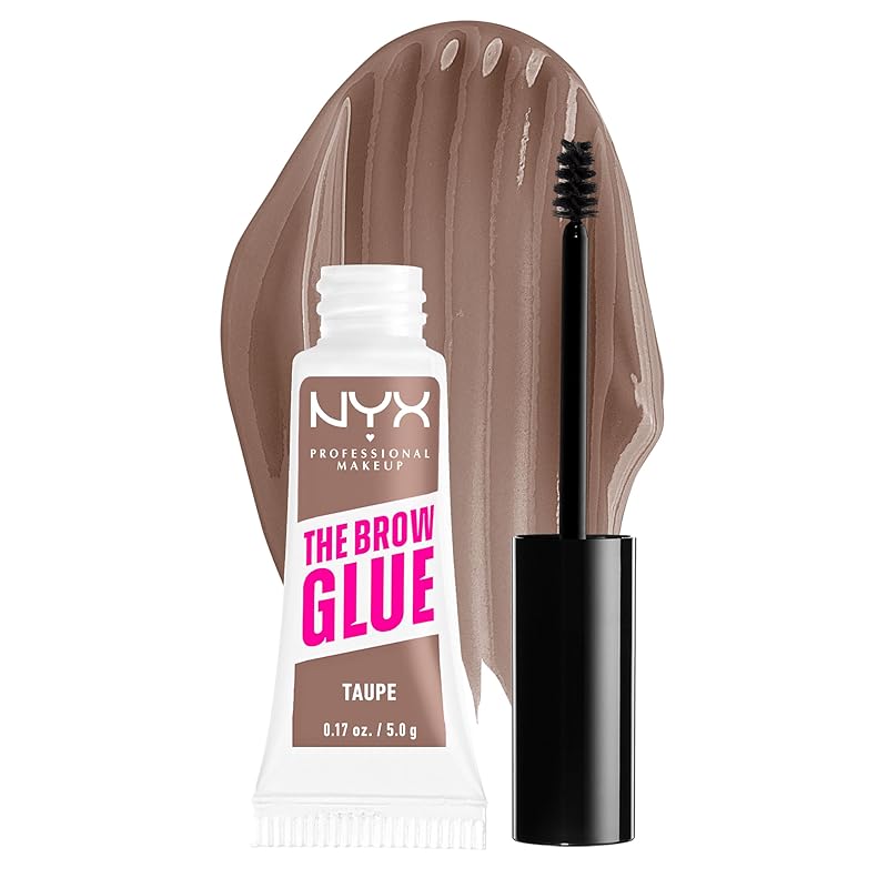 NYX PROFESSIONAL MAKEUP The Brow Glue, Extreme Hold Tinted Eyebrow Gel - Dark Brown