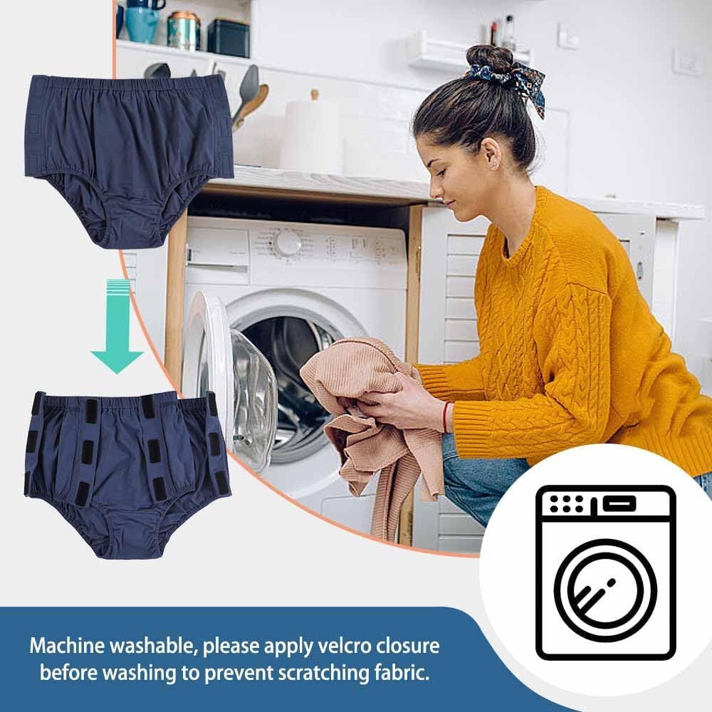 3 Pack Cotton Post Surgery Underwear for Women, Adaptive Underwear, Tear Away Underwear, Reusable Incontinence Underpants