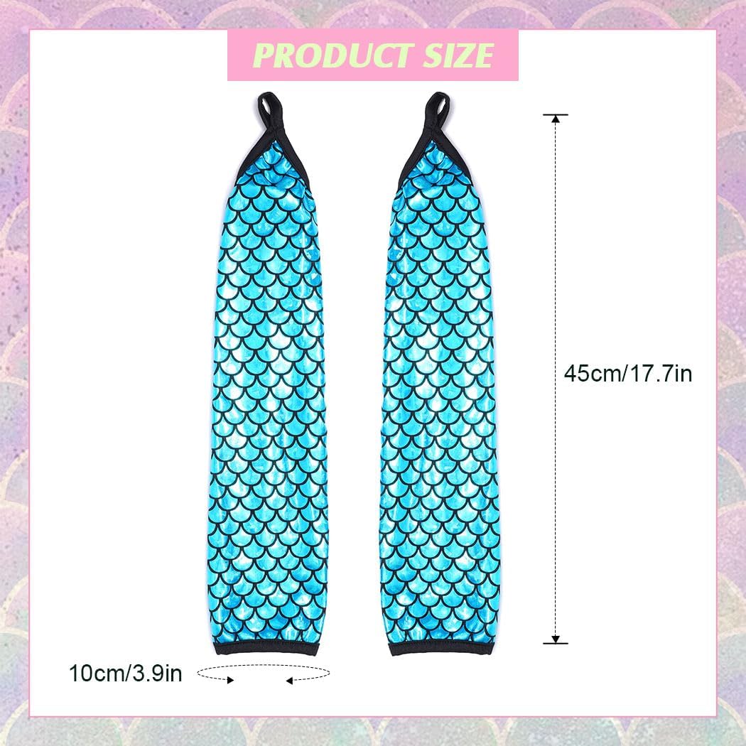 Fashion Gloves Sparkle Fingerless Long Glove Fish Scale Arm Sleeves Rave Party Costume for Women and Girls