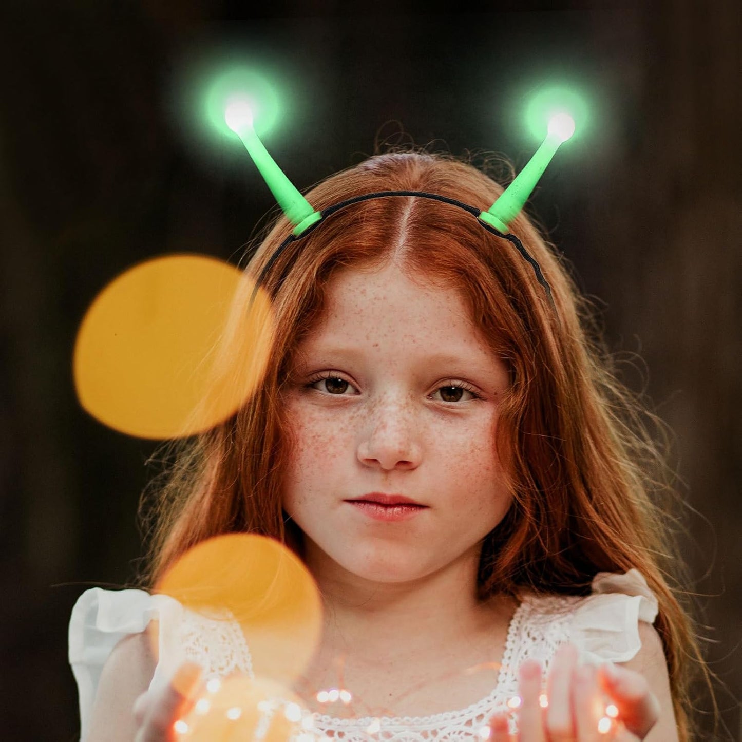 IMIKEYA Glowing Alien Headband Led Glow Alien Accessories Alien Headpiece Halloween Alien Accessories Light up Alien Headbands Antenna Plastic 's Apparel Make up