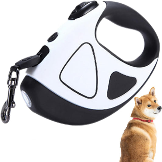 Ausziehbare Hundeleine, LED Leine mit Akku, hohe Stränge aus Nylon, 10ft ausziehbare Länge, Rutschfester Griff, für Walking, Joggen, Laufen, Hiking, 7,09 x 1,57 x 5,12 Zoll