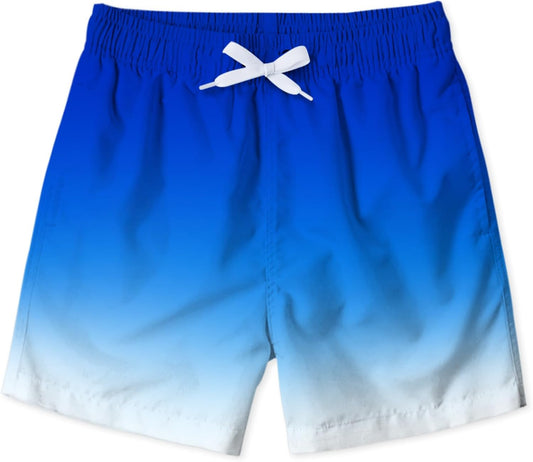 uideazone Boys Swim Trunks 3D Funny Print Surfing Board Shorts Quick Dry UPF 50+ Swimsuit Beachwear with Mesh Lining 2-12T