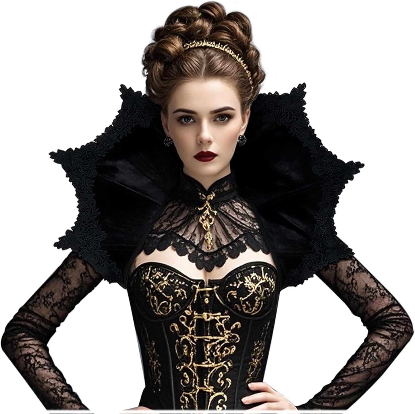 Joukavor Velvet Victorian Collar Women Gothic Vampire Neck Collar for Cosplay